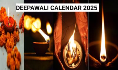 धनतेरस नरक चतुर्दशी गोवर्धन पूजा भाई दूज कब है? 2025 दीपावली कैलेंडर देखें, एक झलक पंच पर्व 2025 पर, DEEPAWALI CALENDAR 2025