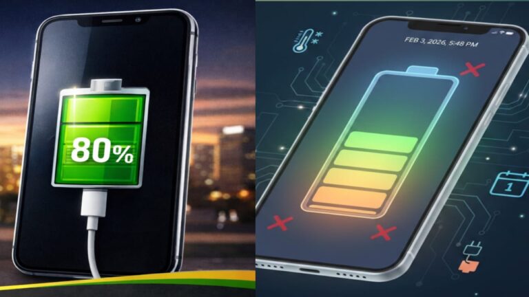 phones battery charging percentage