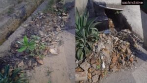 सेक्टर ज्यू 3, सी-ब्लॉक में नाली की सफाई का मलबा न हटाए जाने के संबंध में